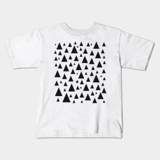 Monochrome Triangle Polka Dot Kids T-Shirt